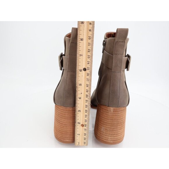 Korks Kork Ease Shyla Bootie Womens 9.5 M Vegan Tan Leather Block Heel Pointed - Picture 7 of 12